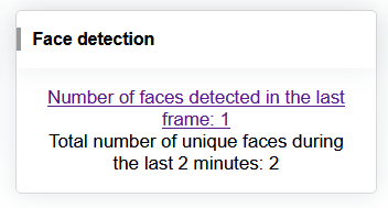 Face detection widget on the home page