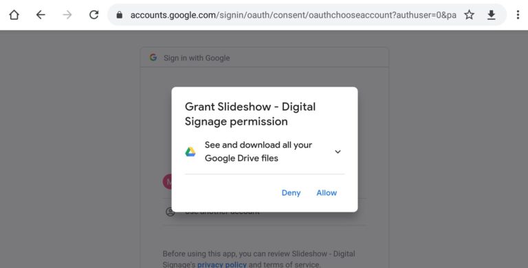 digital signage google drive spam